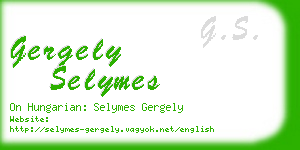 gergely selymes business card